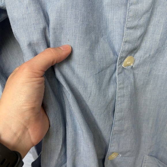 Christian Dior Pyjama Striped Button Down Top Lounge Classic Preppy Mens L - Picture 3 of 5